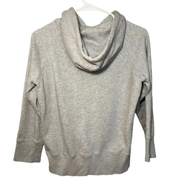 American Eagle Hoodie Women Size M Gray Pullover Preppy Academia AEO Est 77 Y2K - Picture 5 of 14